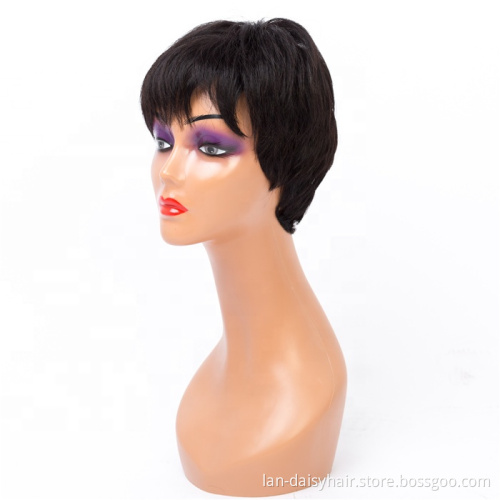 Top Selling Wholesale Short Cut Style  Brazilian Hair Machine Made  Wig Virgin Human Hair Bob Wigs
